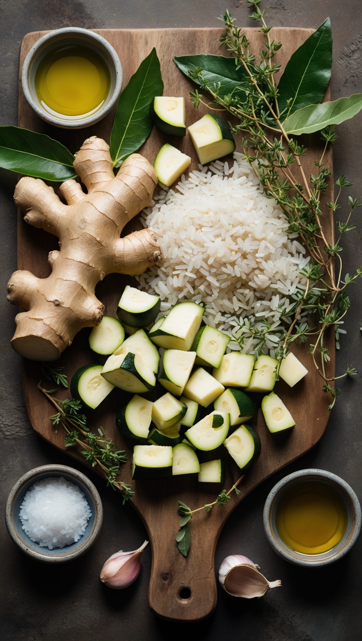 Authentic Ginger Chicken Rice Soup with Zucchini Recipe