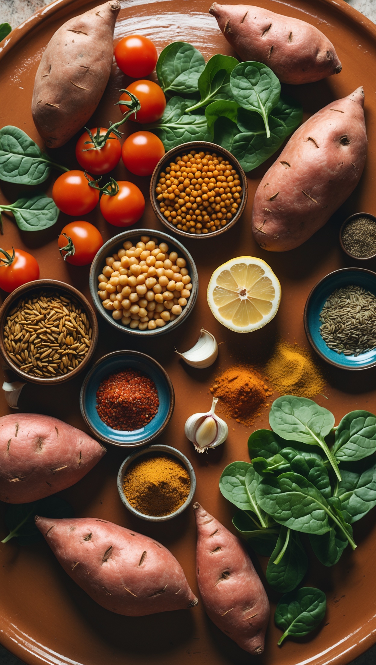 Sweet Potatoes, Lentils & Chickpeas Recipe