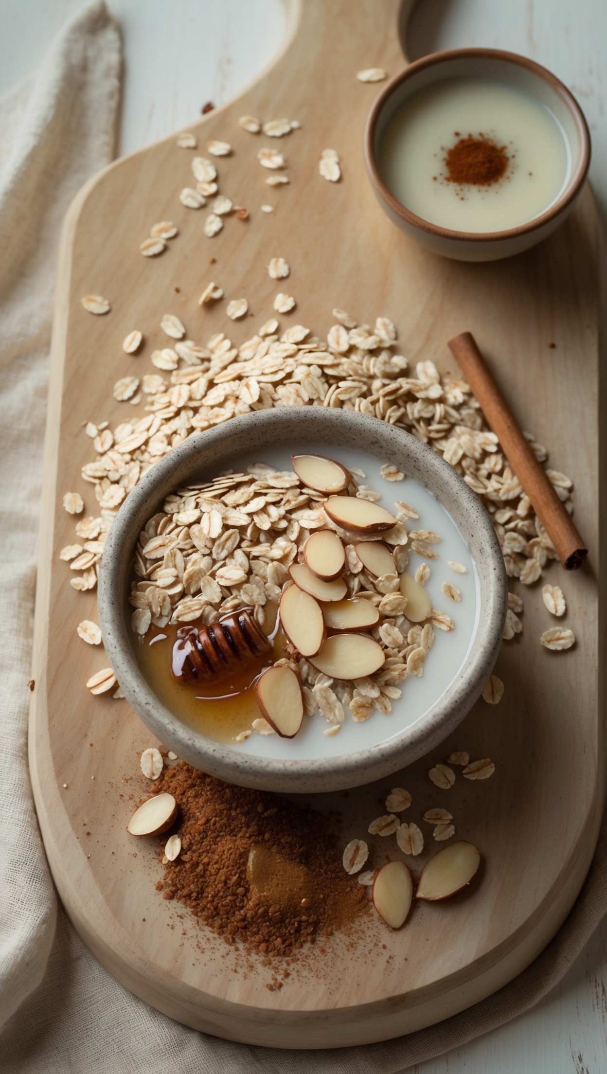 Oatmeal With Almonds & Kinako Magic