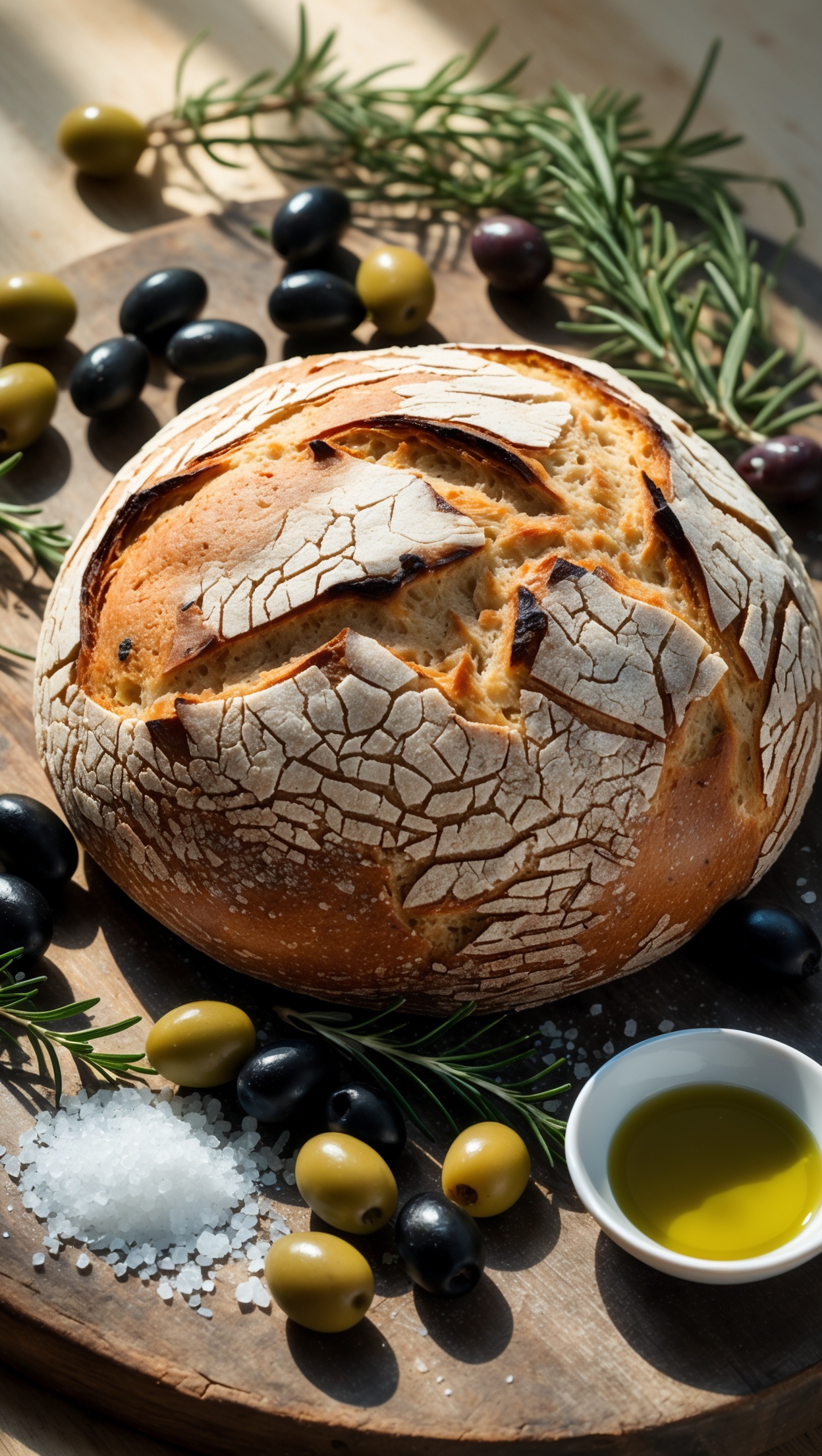 Golden Olive Bread Fresh From the Oven