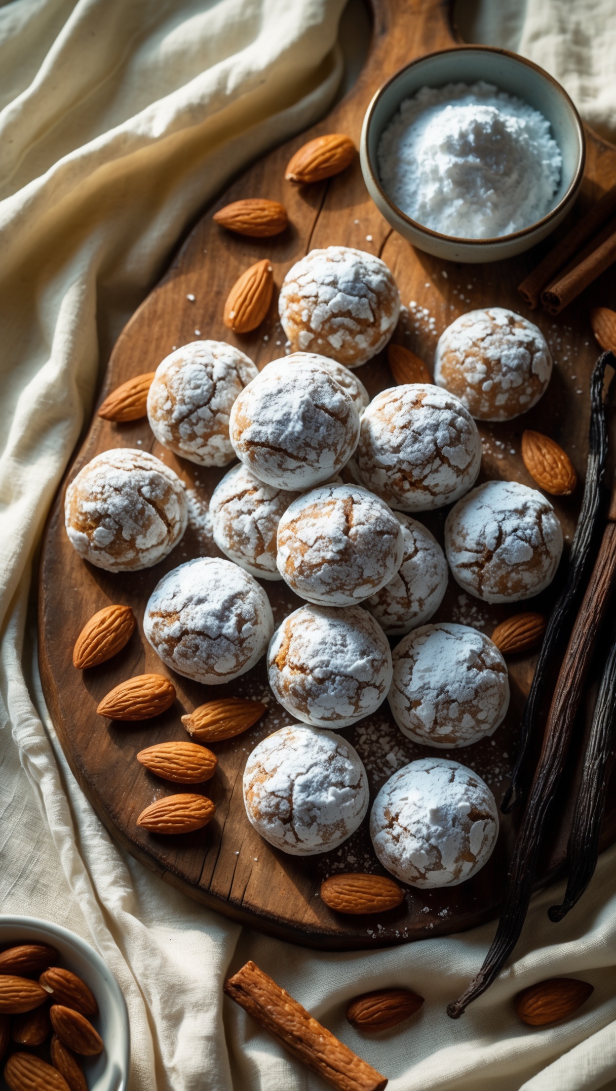 Snowball Cookies Melting with Toasted Almond Magic