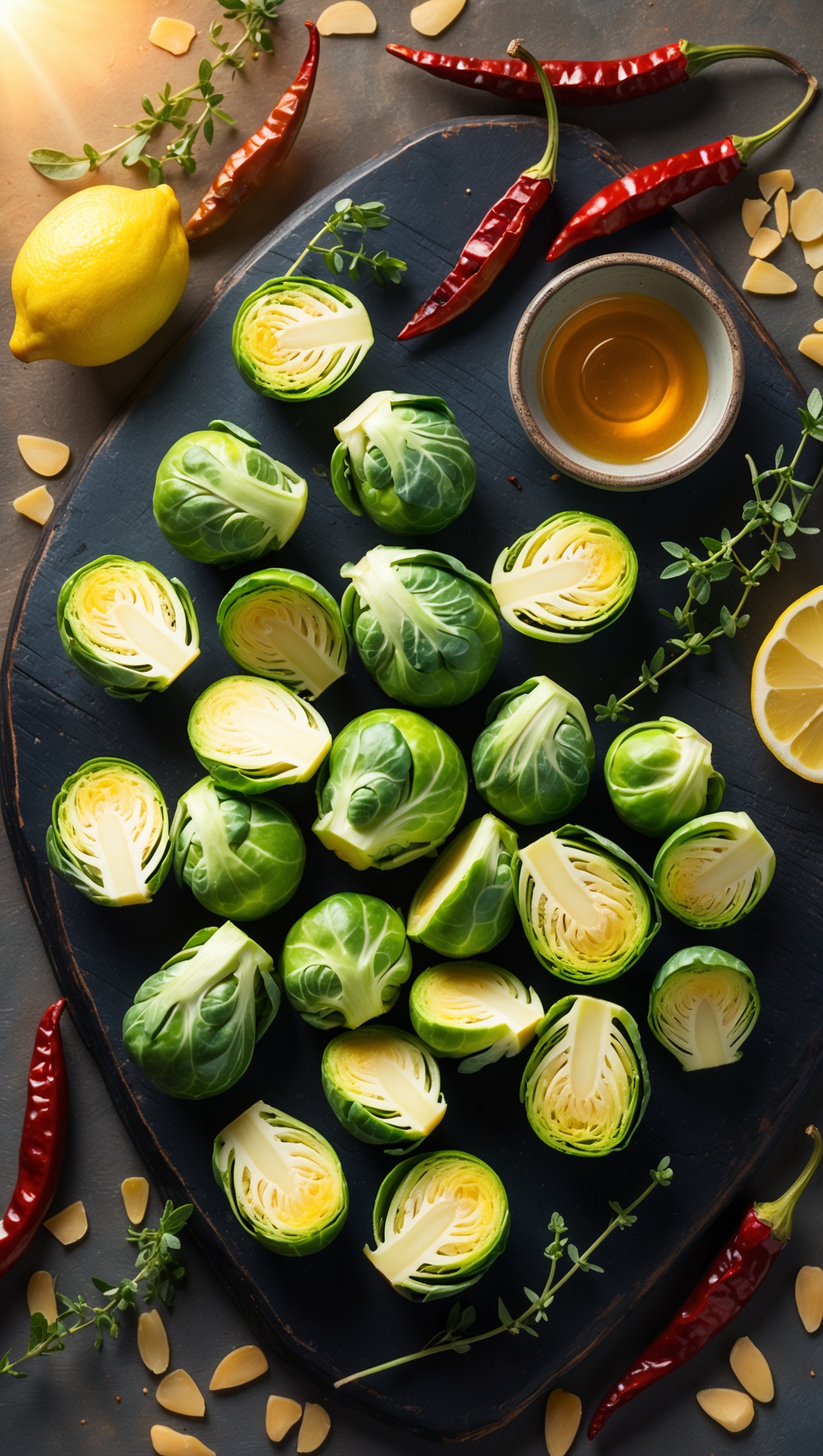 When Sprouts Meet Honey, Almonds & Chili