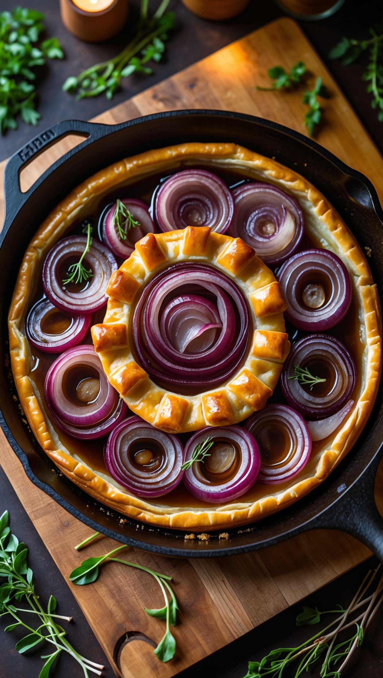 Red Onion Tarte Tatin - French Upside-Down Magic